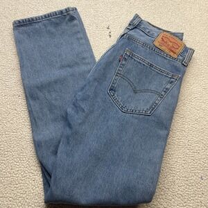 Levi's Jeans Mens 32x34 Blue 505 Regular Fit Straight Leg Medium Wash Denim